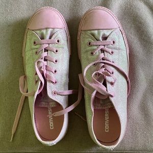 Pink glitter Converse womens 7.5 men’s 5.5